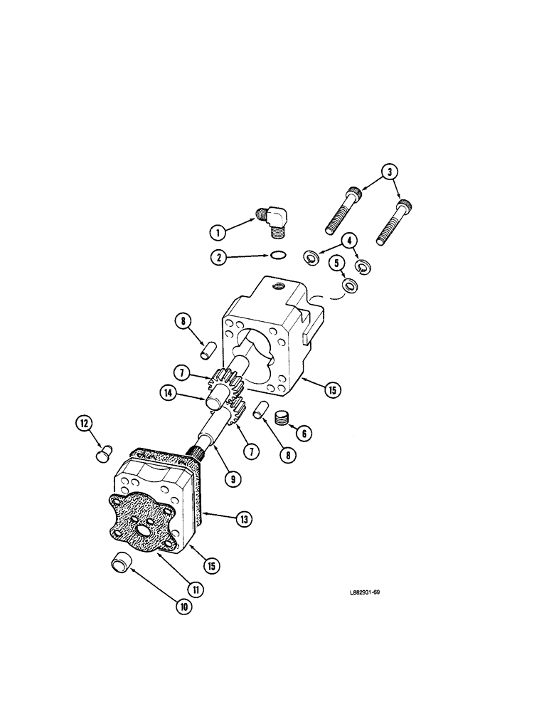 Схема запчастей Case IH STEIGER - (3-12) - FUEL PUMP GEAR, 855 ENGINE (03) - FUEL SYSTEM