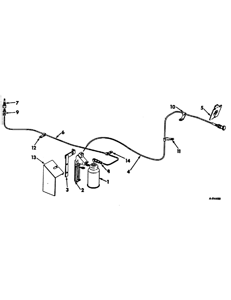 Схема запчастей Case IH 1206 - (E-14) - FUEL SYSTEM, ETHER STARTING, MECHANICALLY OPERATED (02) - FUEL SYSTEM