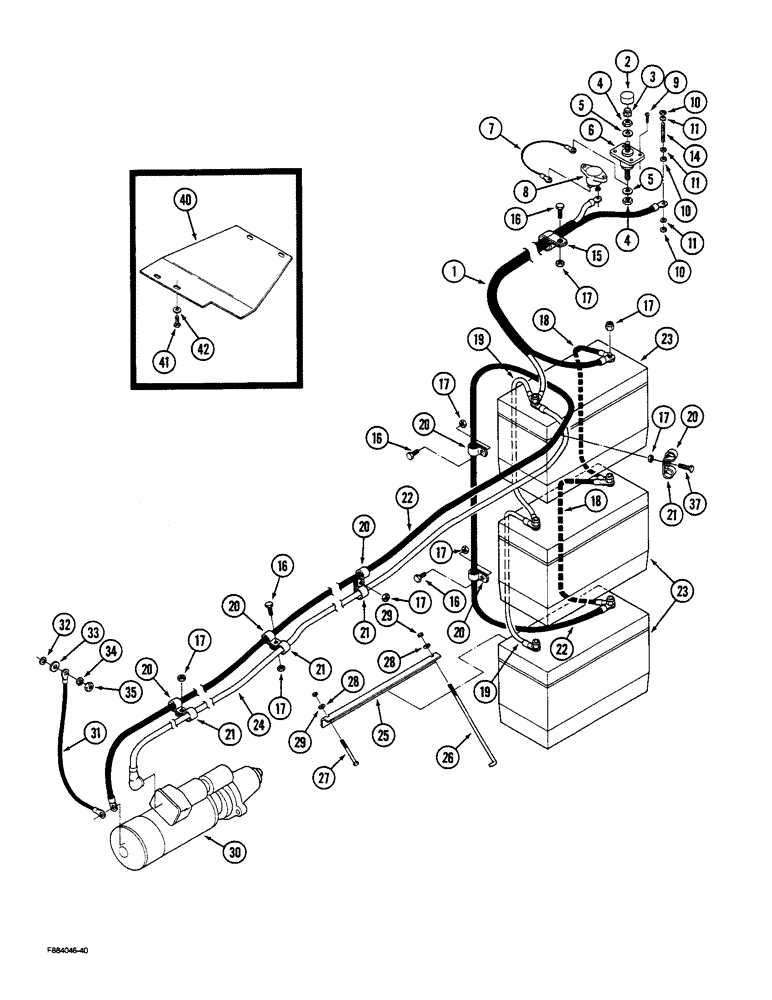 Схема запчастей Case IH STEIGER - (4-30) - BATTERIES AND CABLES, 855 ENGINE (04) - ELECTRICAL SYSTEMS