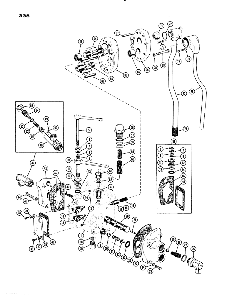 Схема запчастей Case IH 730 SERIES - (338) - A10905 VALVE, WITH NO EAGLE HITCH (08) - HYDRAULICS