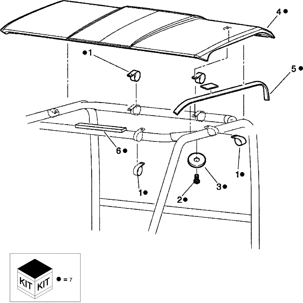 Схема запчастей Case IH SCOUT - (88.150.02) - DIA KIT, CANOPY (88) - ACCESSORIES