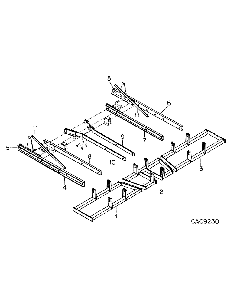 Схема запчастей Case IH 568 - (B-17) - TOOLING EQUIPMENT FRAME, 4 ROW 