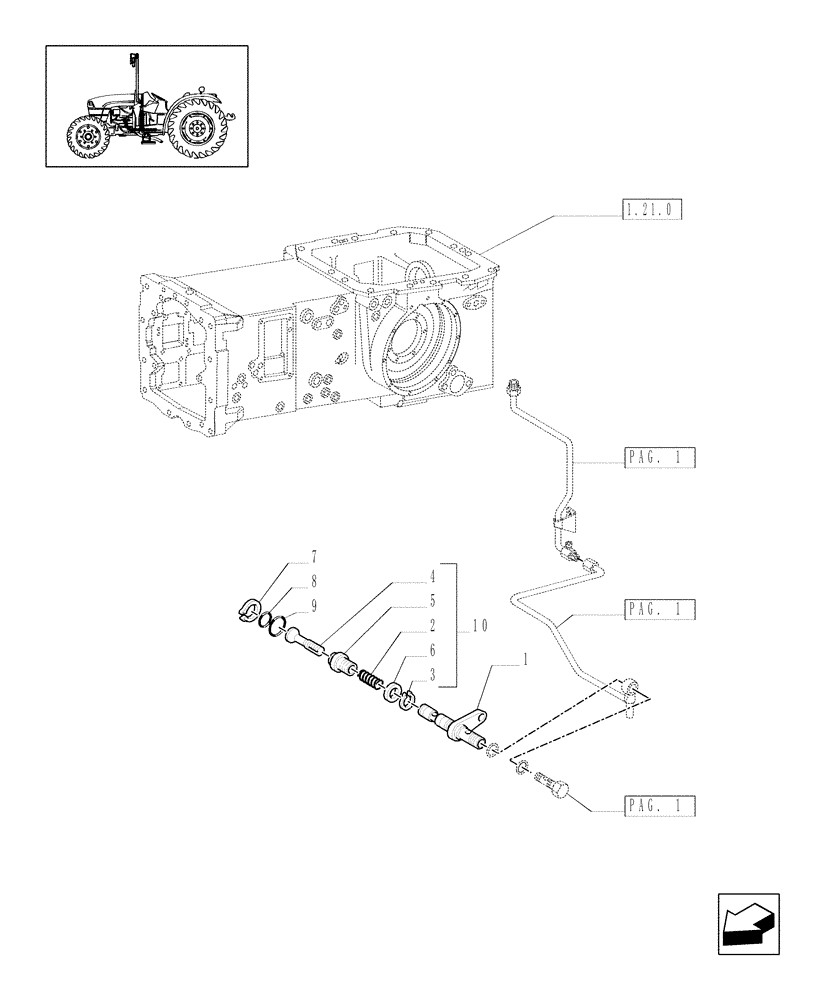 Схема запчастей Case IH JX1085C - (1.28.8[02]) - GEAR LUBRICATION SYSTEM - C5723 (03) - TRANSMISSION