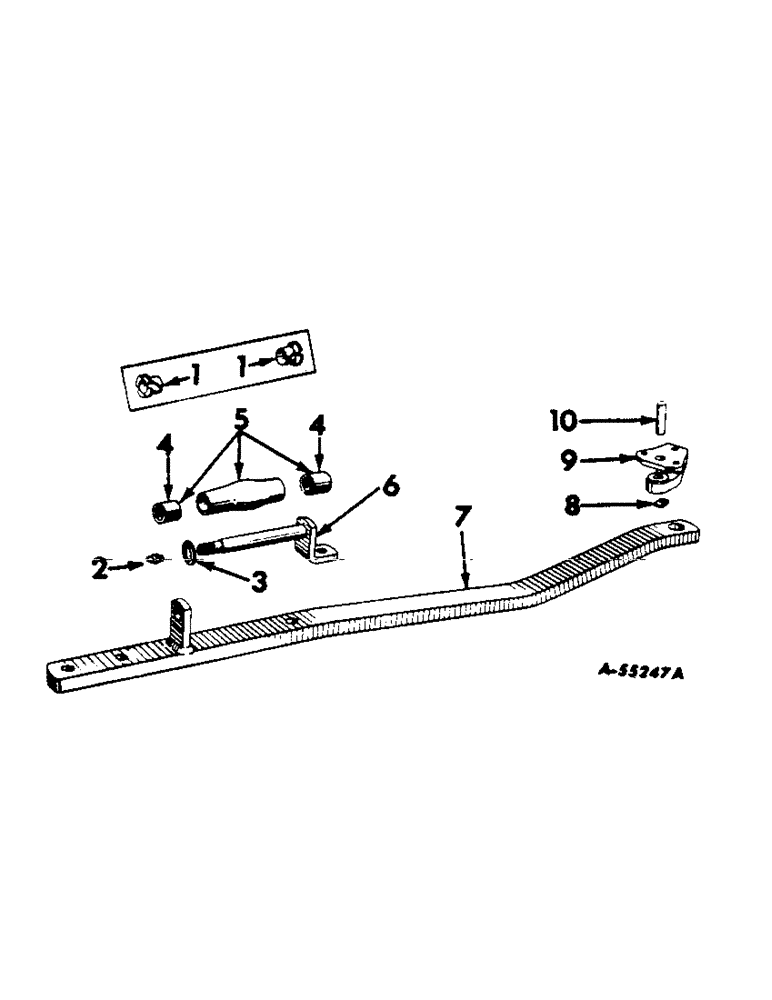 Схема запчастей Case IH 460 - (190) - DRAWBARS & HITCHES, SWINGING DRAWBAR Drawbar & Hitches