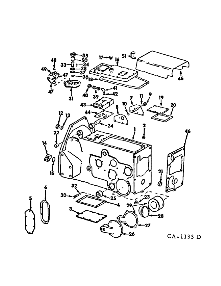 Схема запчастей Case IH 574 - (07-01) - DRIVE TRAIN, HYDROSTATIC DRIVE HOUSING, CONTROL CAM, MULTI-VALVE AND CONNECTIONS (04) - Drive Train