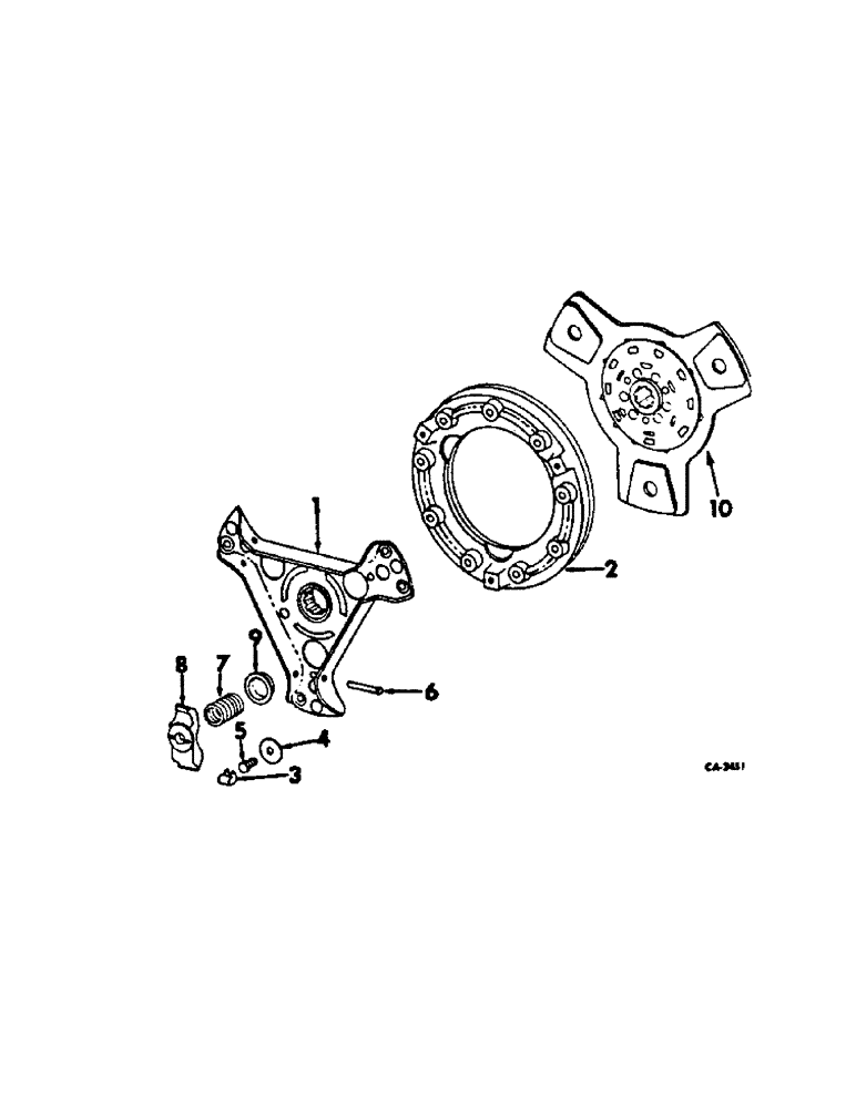 Схема запчастей Case IH 2500 - (07-12[1]) - DRIVE TRAIN, CLUTCH, 574 AND 2500 SERIES A TRACTORS WITH SYNCHROMESH TRANSMISSION (04) - Drive Train