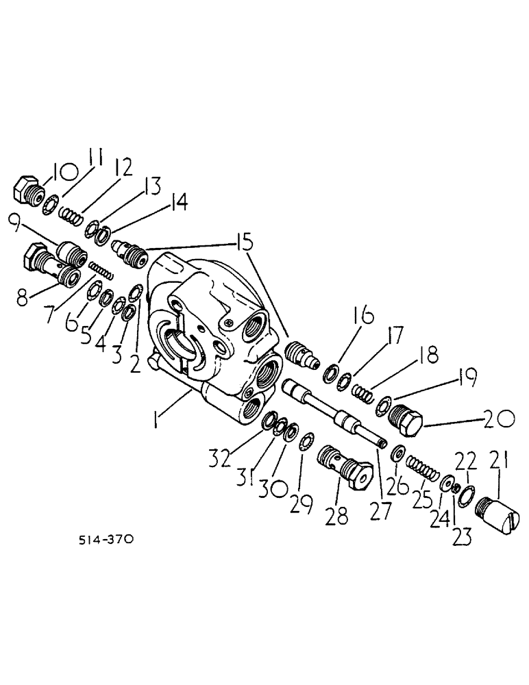 Схема запчастей Case IH HYDRO 84 - (07-026) - CENTRE SECTION VALVE (04) - Drive Train