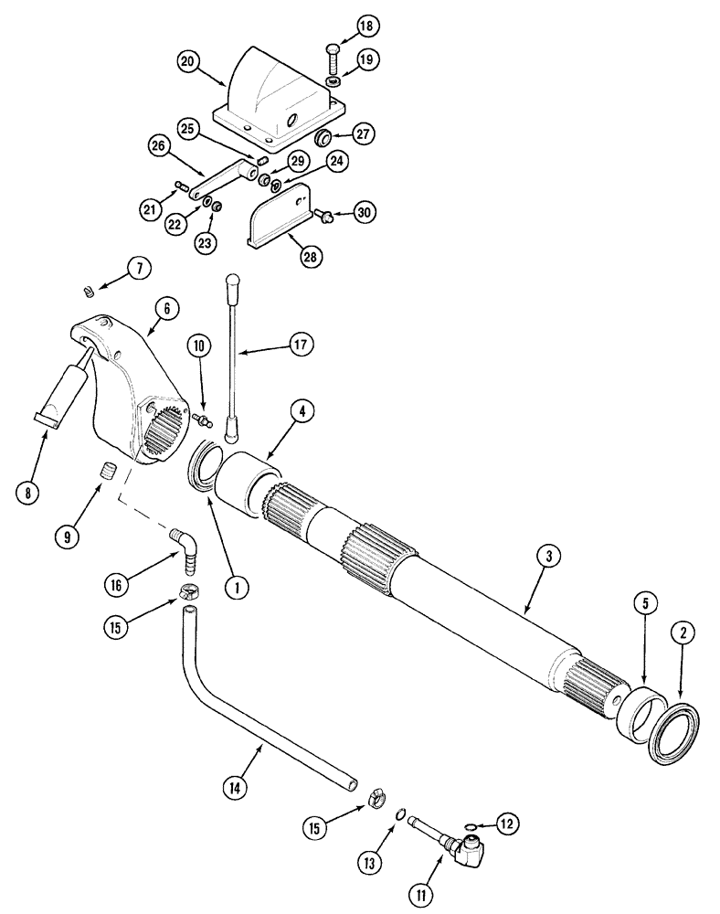 Схема запчастей Case IH MX100C - (09-57) - HITCH ROCKSHAFT (09) - CHASSIS