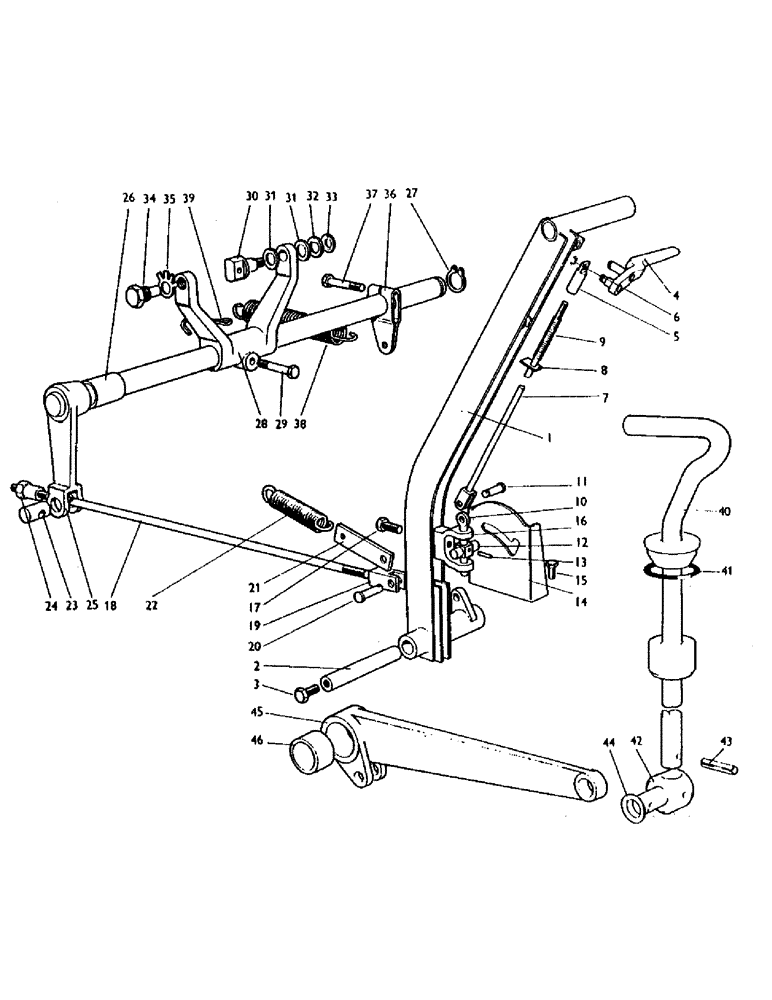 Схема запчастей Case IH 1210 - (B24) - CLUTCH, CONTROLS - PTO CLUTCH, 996, 1210 AND 1212 TRACTORS UP, TO S/N 11154230 (03.1) - CLUTCH