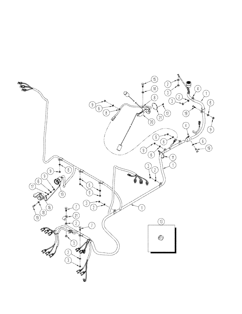 Схема запчастей Case IH STX325 - (04-30) - HARNESS REAR FRAME, WITH ELECTRONIC REMOTE, WITHOUT THREE POINT HITCH (04) - ELECTRICAL SYSTEMS