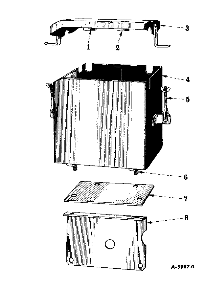 Схема запчастей Case IH SUPER-HV - (055) - ELECTRICAL SYSTEM, BATTERY BOX, TRACTORS 501 TO 19233 (06) - ELECTRICAL SYSTEMS