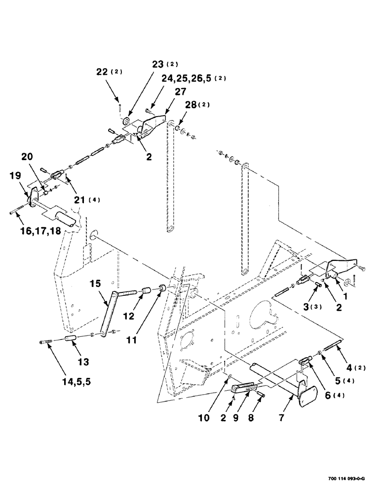 Схема запчастей Case IH 8465T - (3-12) - PICKUP LIFT ASSEMBLY Pickup