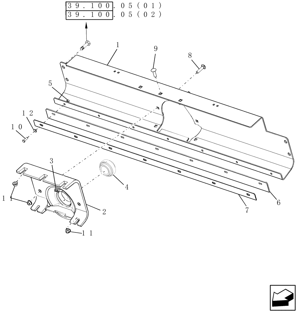 Схема запчастей Case IH 9010 - (66.101.09) - BEARING PLATE (66) - THRESHING