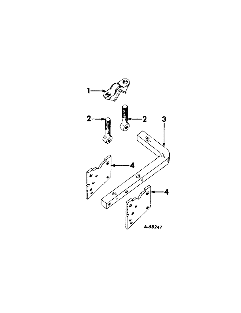 Схема запчастей Case IH DRY - (A-116[A]) - DRY FERTILIZERS, APPLICATOR ATTACHING BAR UNIT 