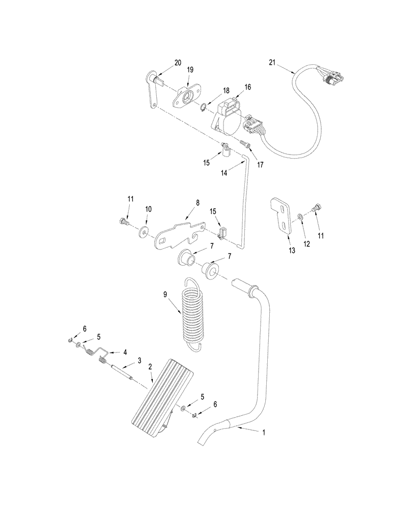 Схема запчастей Case IH STX330 - (03-02) - THROTTLE - DECELARATOR CONTROL, ASN Z6F105037 (03) - FUEL SYSTEM