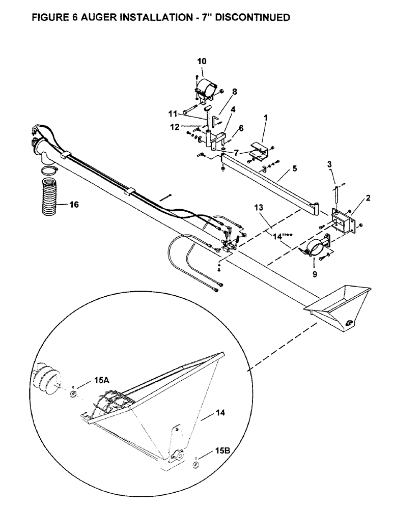 Схема запчастей Case IH 1100 - (A12) - AUGER INSTALLATION 7" DISCONTINUED 