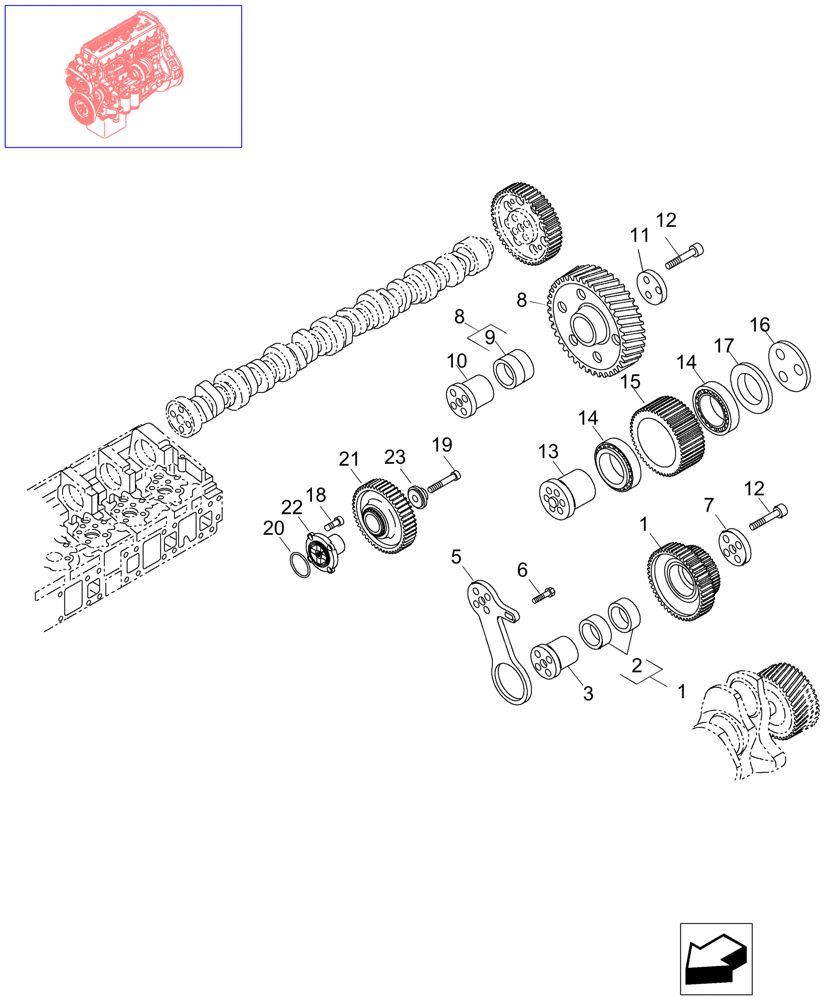 Схема запчастей Case IH STEIGER 485 - (02-45) - INTERMEDIATE CONTROLS, STEIGER 485 (02) - ENGINE