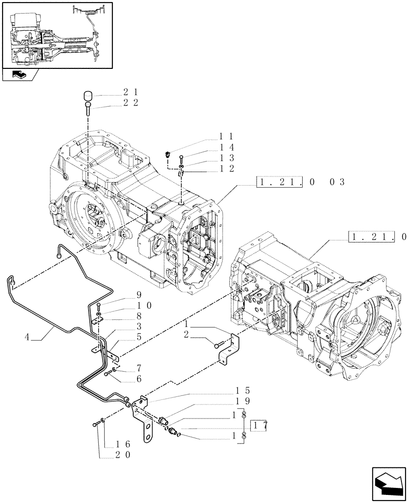 Схема запчастей Case IH MAXXUM 110 - (1.68.5) - BRAKE PIPING (05) - REAR AXLE