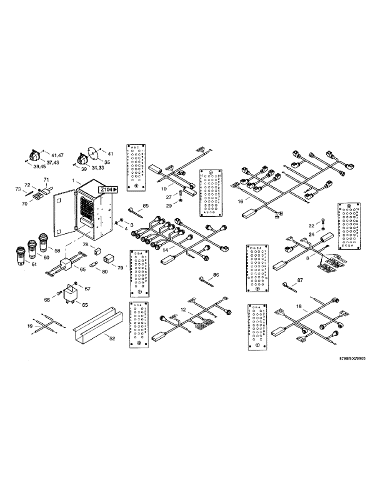 Схема запчастей Case IH 8790 - (214) - PROCESS AUTOMATION (55) - ELECTRICAL SYSTEMS