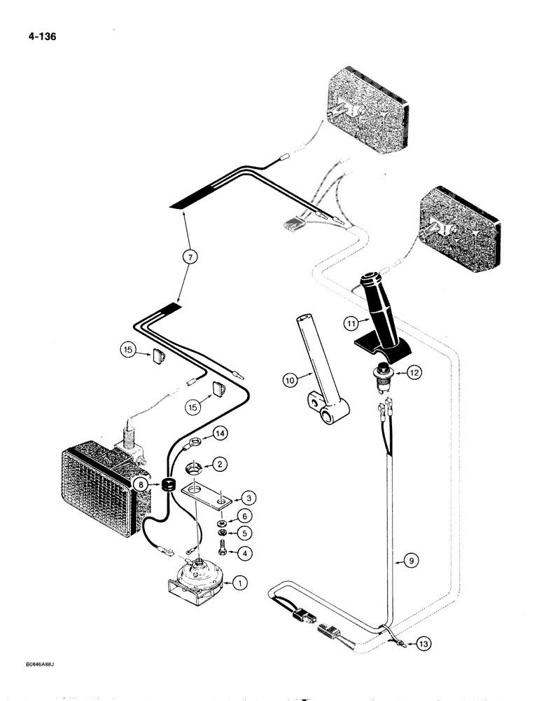 Схема запчастей Case IH 1818 - (4-136) - HORN (04) - ELECTRICAL SYSTEMS