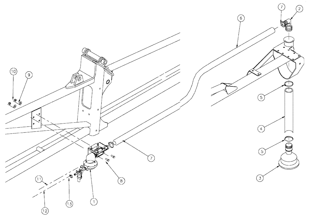 Схема запчастей Case IH SPX3200 - (09-044) - FOAM DROP GROUP, RH-80 Liquid Plumbing