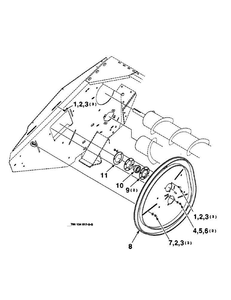 Схема запчастей Case IH 625 - (2-08) - REEL DRIVE ASSEMBLY, CONTINUED (58) - ATTACHMENTS/HEADERS