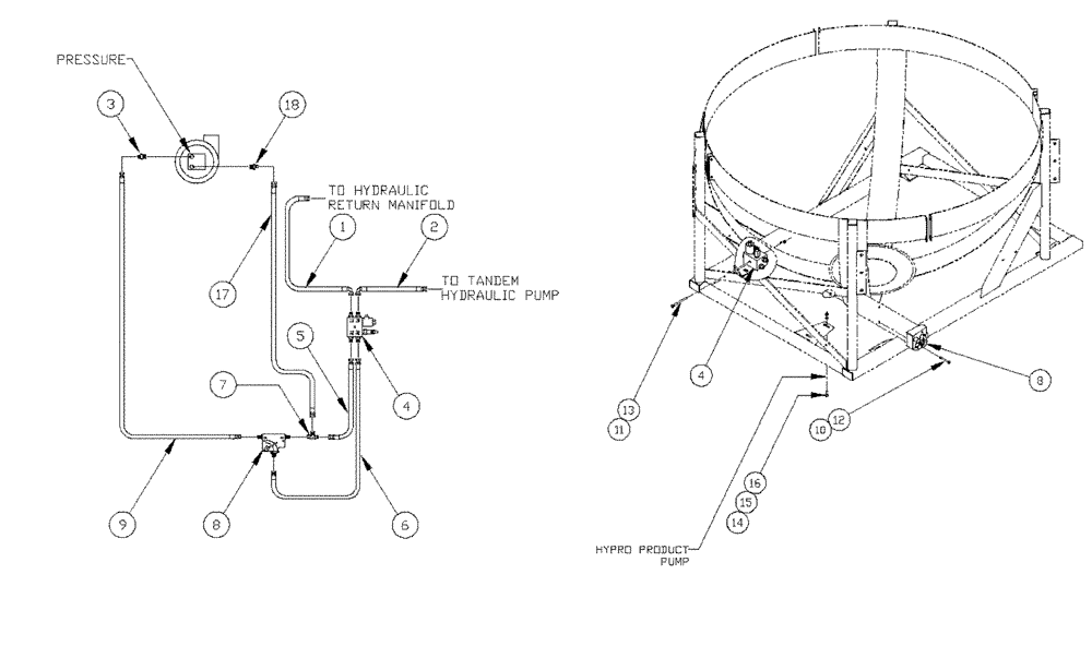 Схема запчастей Case IH PATRIOT XL - (09-018) - 750 GALLON SPHERICAL-HYDRAULIC Liquid Plumbing