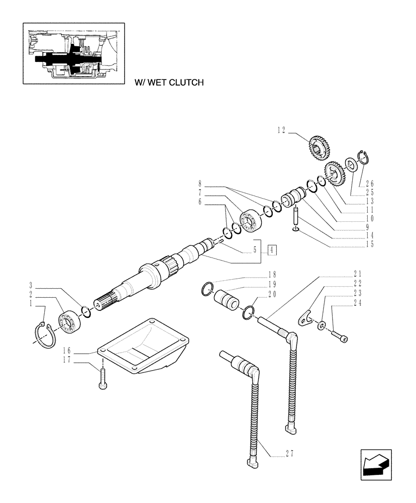 Схема запчастей Case IH MXU110 - (1.33.3/02[01]) - (VAR.163) 4WD DIFFERENTIAL LOCK FOR NON-STRENGTHENED WHEEL AXLE - DRIVING GEAR (04) - FRONT AXLE & STEERING