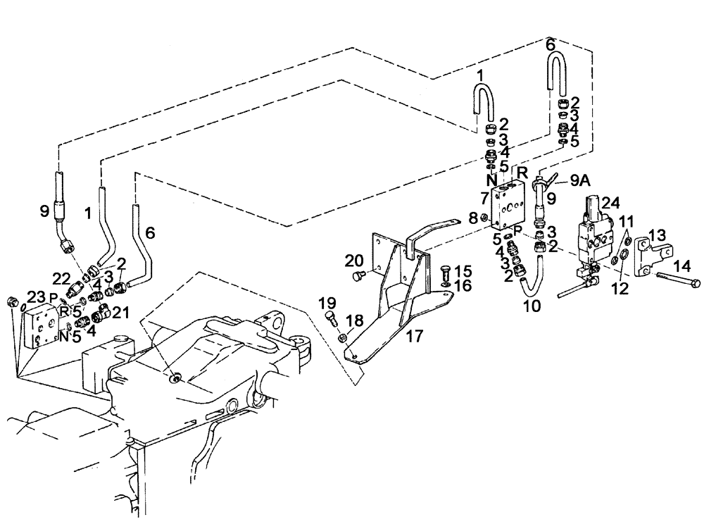 Схема запчастей Case IH C55 - (08-10[01]) - HYDRAULIC CIRCUIT - MHR (08) - HYDRAULICS