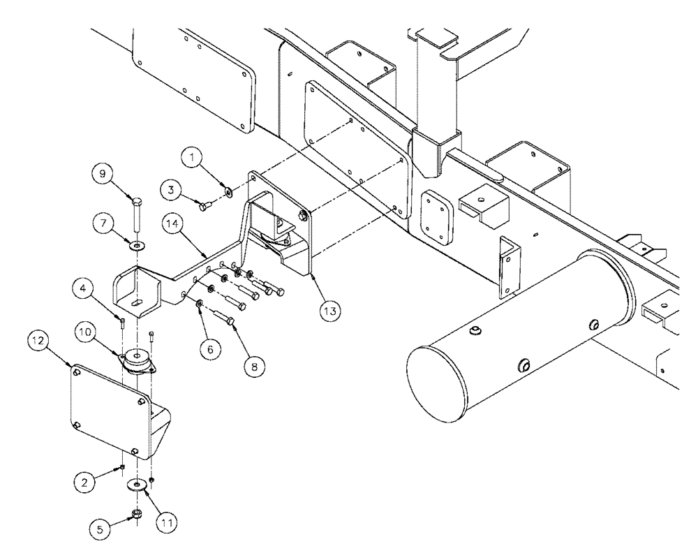 Схема запчастей Case IH FLX3330B - (03-004) - TRANSMISSION MOUNTING (FLX3300B CASE ENGINE) (03) - TRANSMISSION