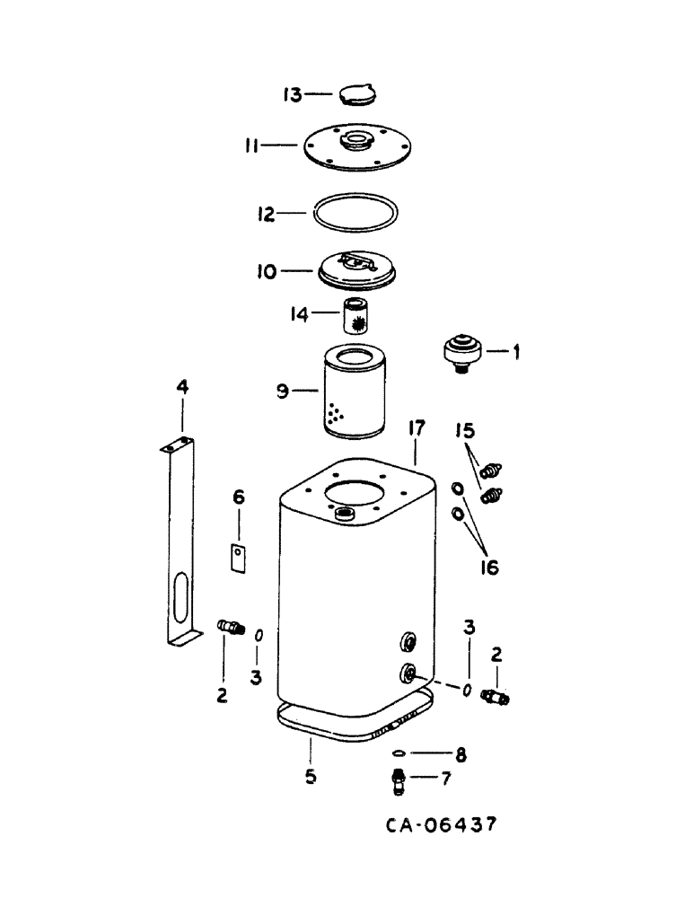 Схема запчастей Case IH 1460 - (10-115) - HYDRAULIC RESERVOIR (07) - HYDRAULICS