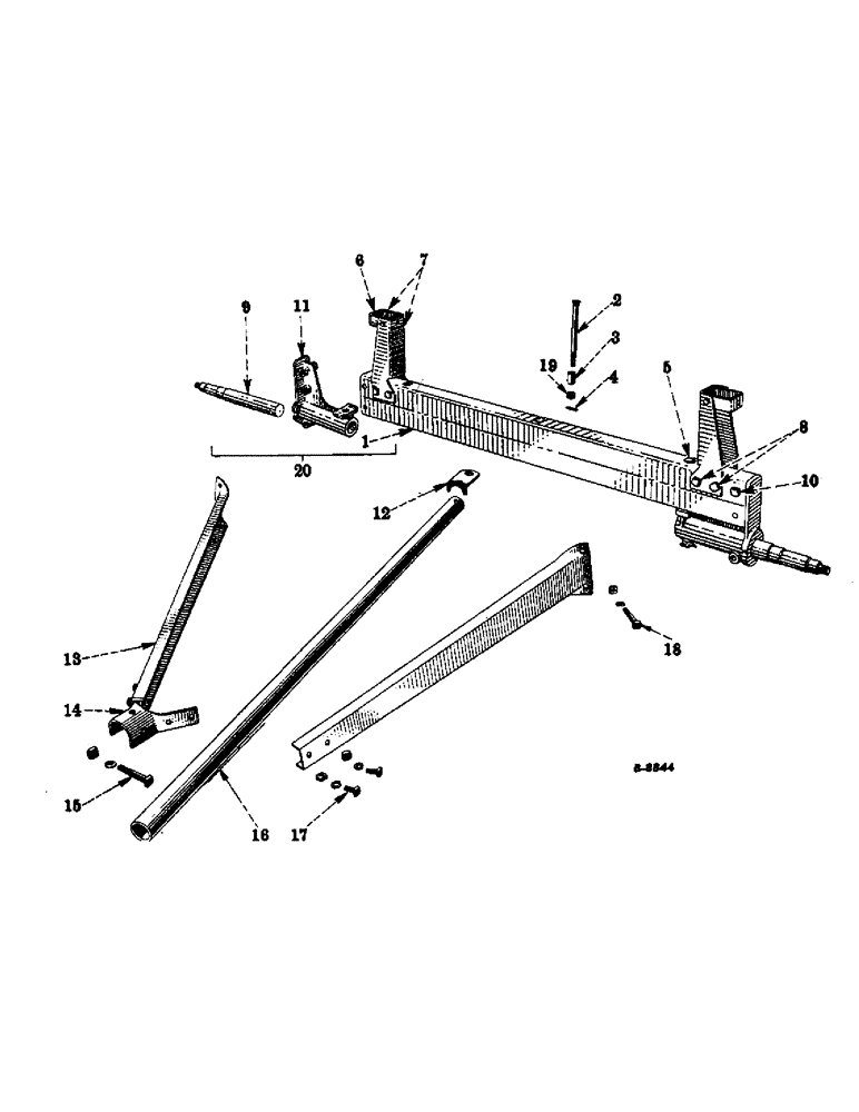 Схема запчастей Case IH VARIOUS - (A-21) - CHASSIS ASSEMBLY, REAR END 