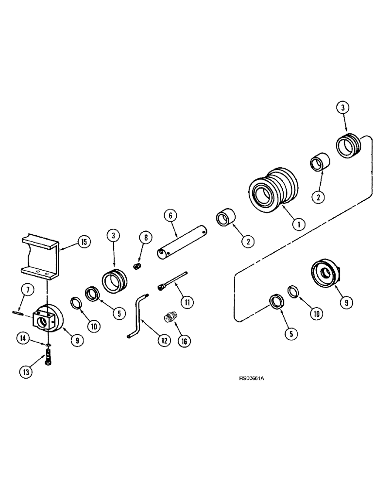 Схема запчастей Case IH 1680 - (6-92) - TRACK ROLLER (03) - POWER TRAIN