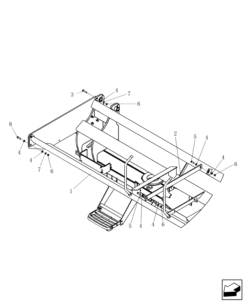 Схема запчастей Case IH 1200PT - (E.10.B[02]) - BULK FILL - STRUCTURE MOUNTING (ASN CBJ022252) E - Body and Structure