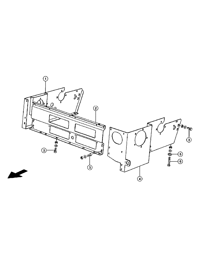 Схема запчастей Case IH 110 - (049) - TYING UNIT SUPPORT (12) - BALER HOUSING