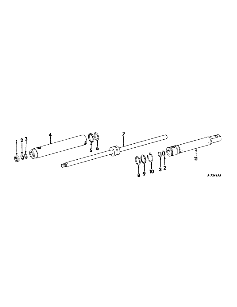 Схема запчастей Case IH 2856 - (J-10) - STEERING MECHANISM, POWER STEERING CYLINDER, INTERNATIONAL TRACTORS Steering Mechanism