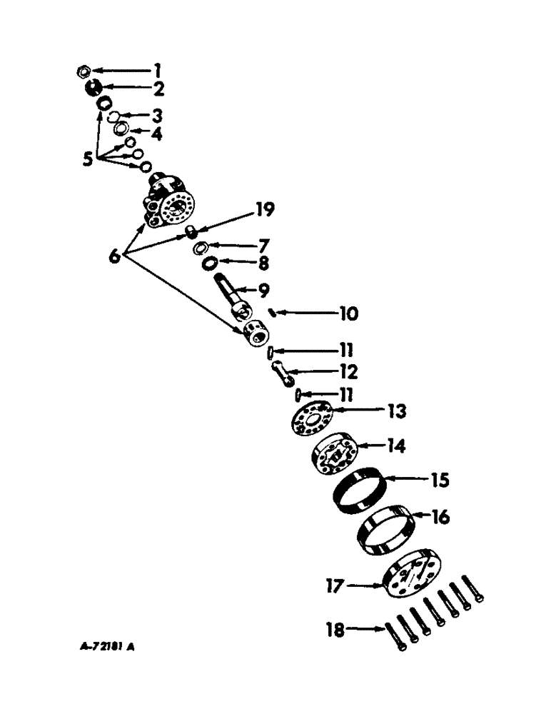 Схема запчастей Case IH 504 - (181) - STEERING MECHANISM, HYDRASTATIC POWER STEERING HAND PUMP, INTERNATIONAL TRACTORS Steering Mechanism