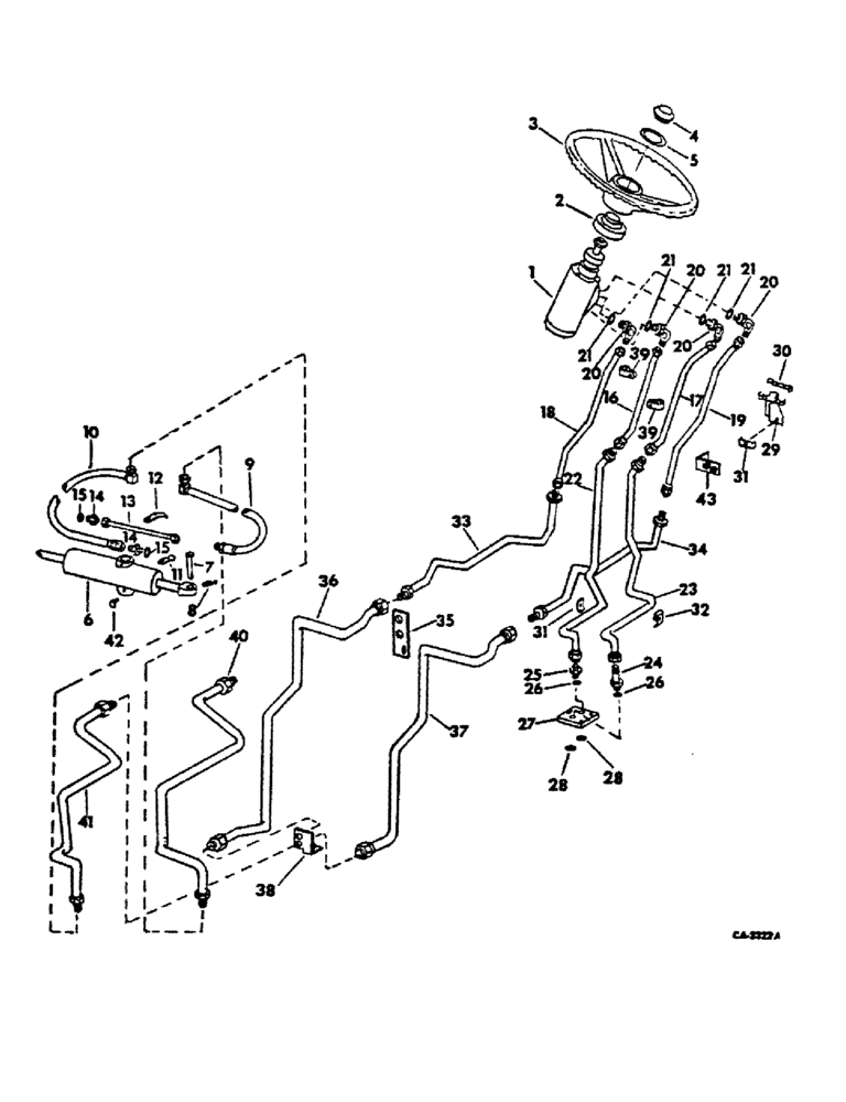 Схема запчастей Case IH 1468 - (10-25) - HYDRAULICS, POWER STEERING, 1468 TRACTOR (07) - HYDRAULICS