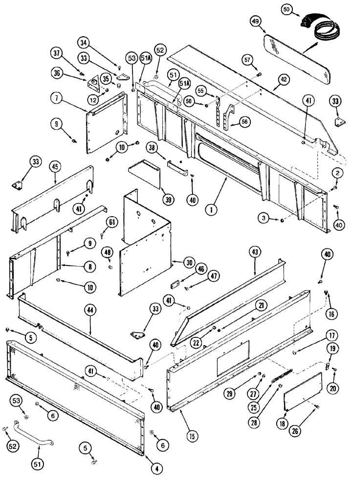 Схема запчастей Case IH 2388 - (09E-04) - GRAIN TANK EXTENSIONS (17) - GRAIN TANK & UNLOADER