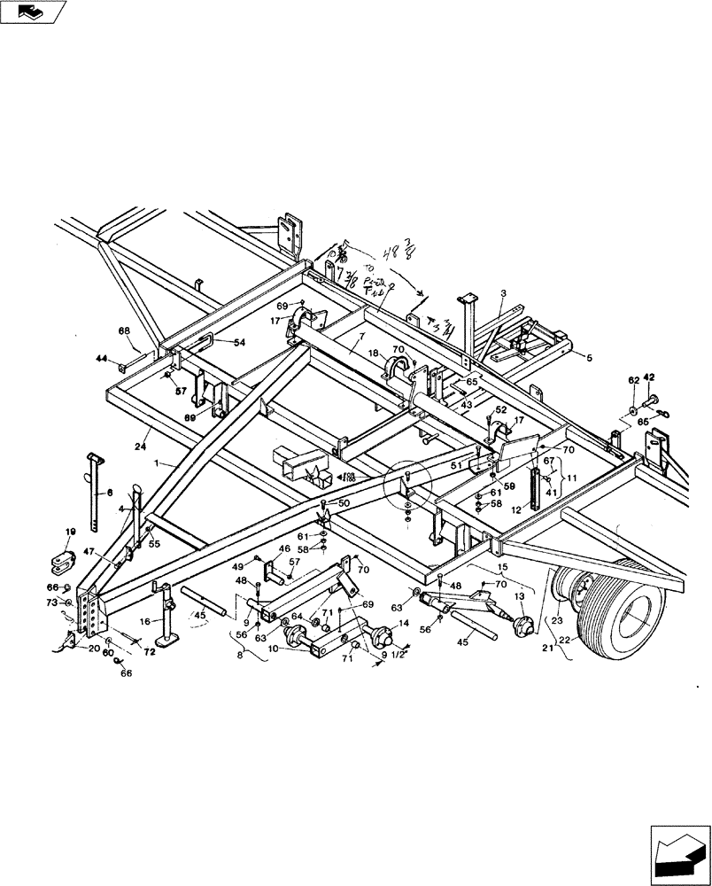 Схема запчастей Case IH 4200 II - (39.100.01) - FRAME ASSEMBLY (39) - FRAMES AND BALLASTING