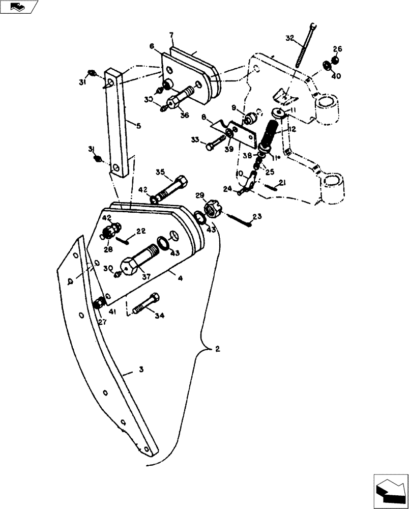 Схема запчастей Case IH 600 SERIES - (75.200.03) - SPRING TRIP SHANK ASSEMBLY (75) - SOIL PREPARATION