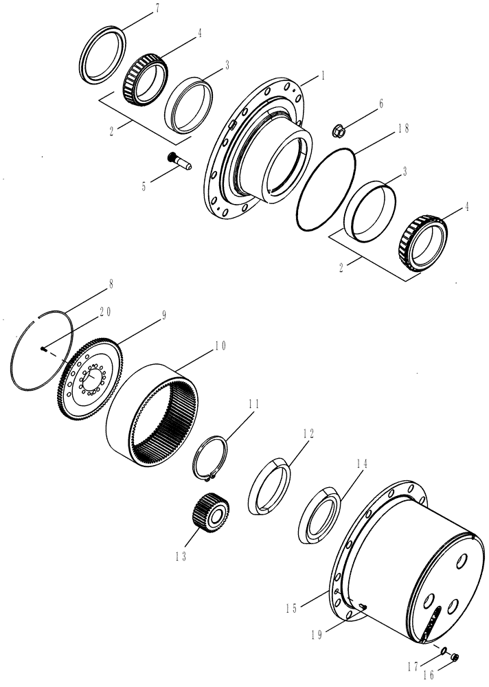 Схема запчастей Case IH MAGNUM 335 - (05-31) - FRONT AXLE PLANETARIES AND HUB - CLASS V - STANDARD AND SUSPENDED MFD - MAGNUM 275, 305 AND 335 (05) - STEERING