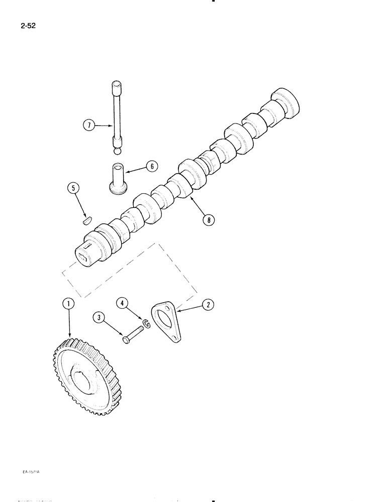 Схема запчастей Case IH 595 - (2-52) - CAMSHAFT (02) - ENGINE