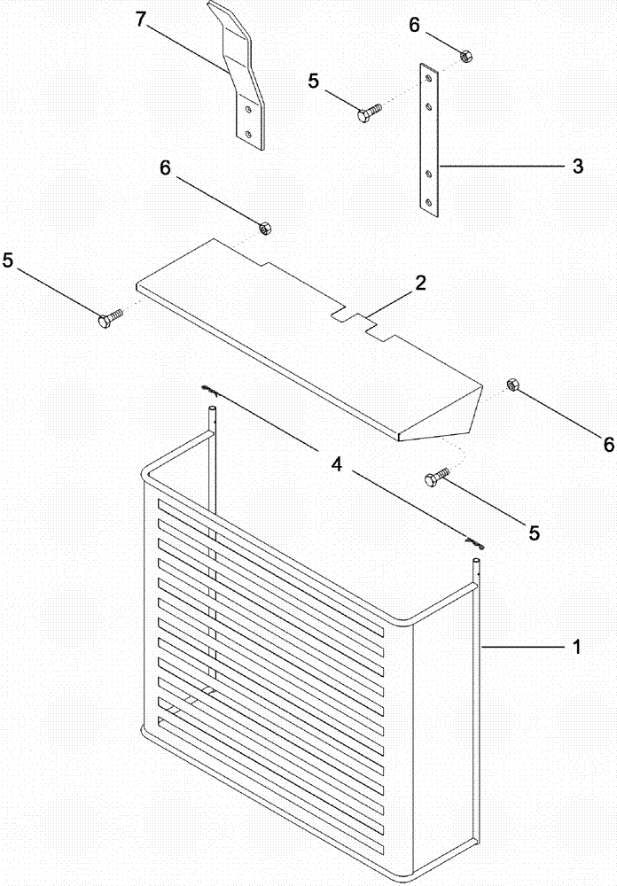 Схема запчастей Case IH 620 - (09C-27) - ROTARY AIR SCREEN SHIELD KIT (15) - HANDLING SYSTEM