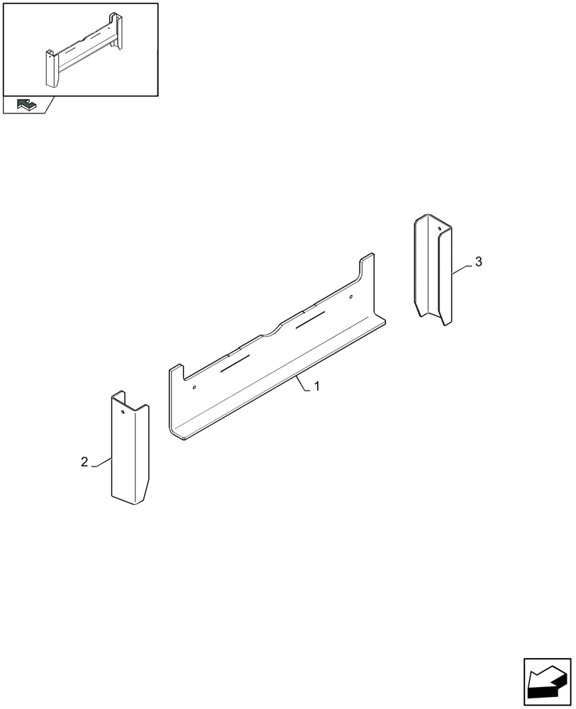 Схема запчастей Case IH LB333R - (14.10[01]) - BALE CHAMBER FLOOR SUPPORT (14) - BALE CHAMBER