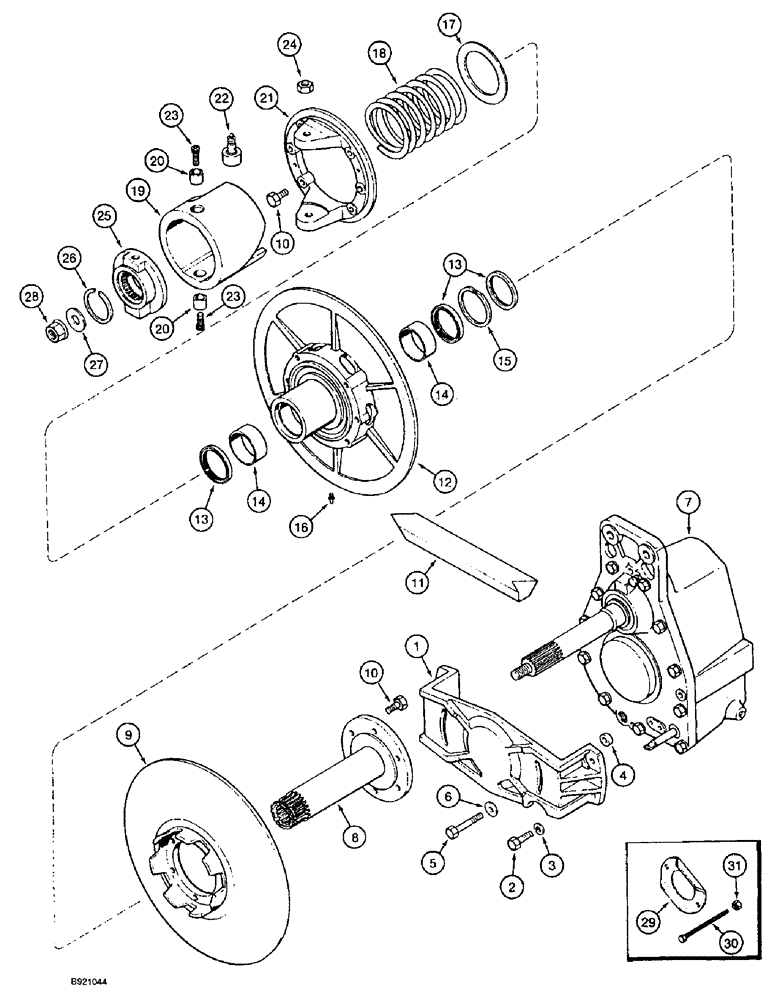 Схема запчастей Case IH 1666 - (9B-06) - ROTOR DRIVE, PULLEY AND CAM (14) - ROTOR, CONCANVES & SIEVE