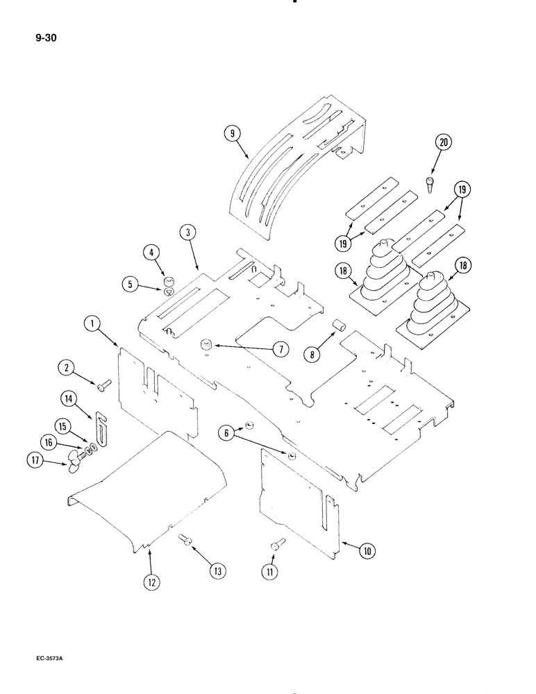 Схема запчастей Case IH 695 - (9-030) - SEAT DECK (09) - CHASSIS/ATTACHMENTS