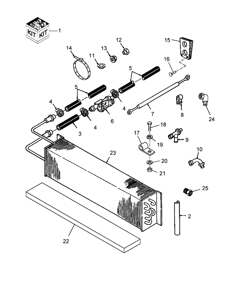 Схема запчастей Case IH WDX1202S - (18.13) - CAB HEATER KIT Attachments