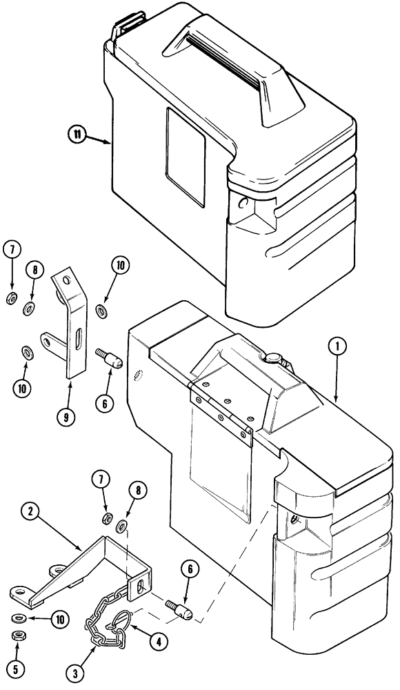 Схема запчастей Case IH 5220 - (9-154) - TOOL BOX (09) - CHASSIS/ATTACHMENTS