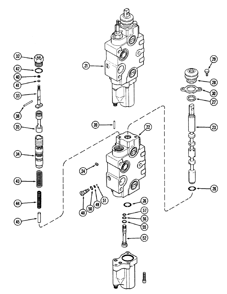 Схема запчастей Case IH 2096 - (8-308) - REMOTE CONTROL VALVE, ADD ON FOR SECOND OR THIRD CIRCUIT WITH LOAD CHECK (CONTD) (08) - HYDRAULICS